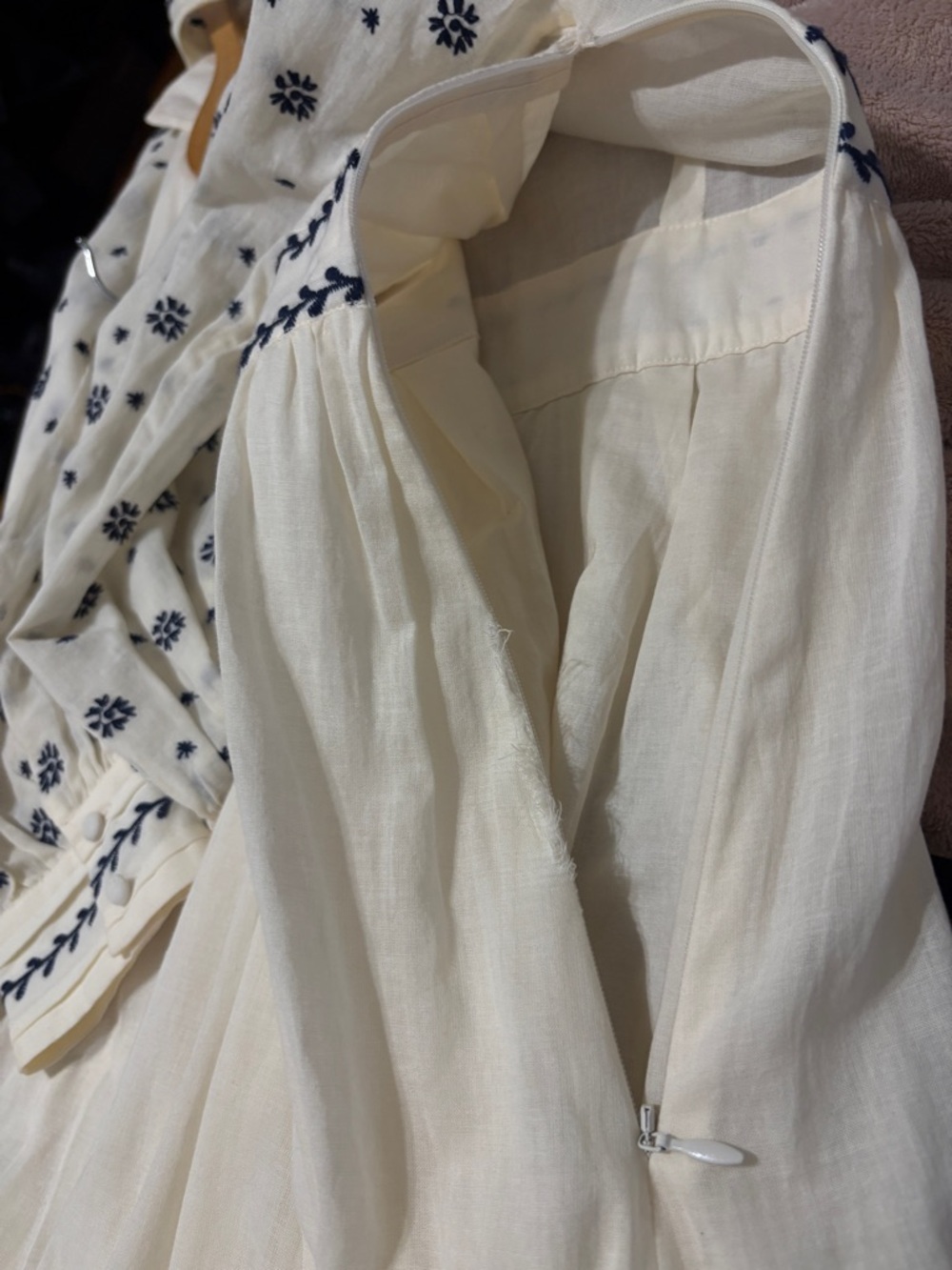 Cream Embroidered CLAUDIE Pierlot Paris  Boho dress - Picture 14 of 16